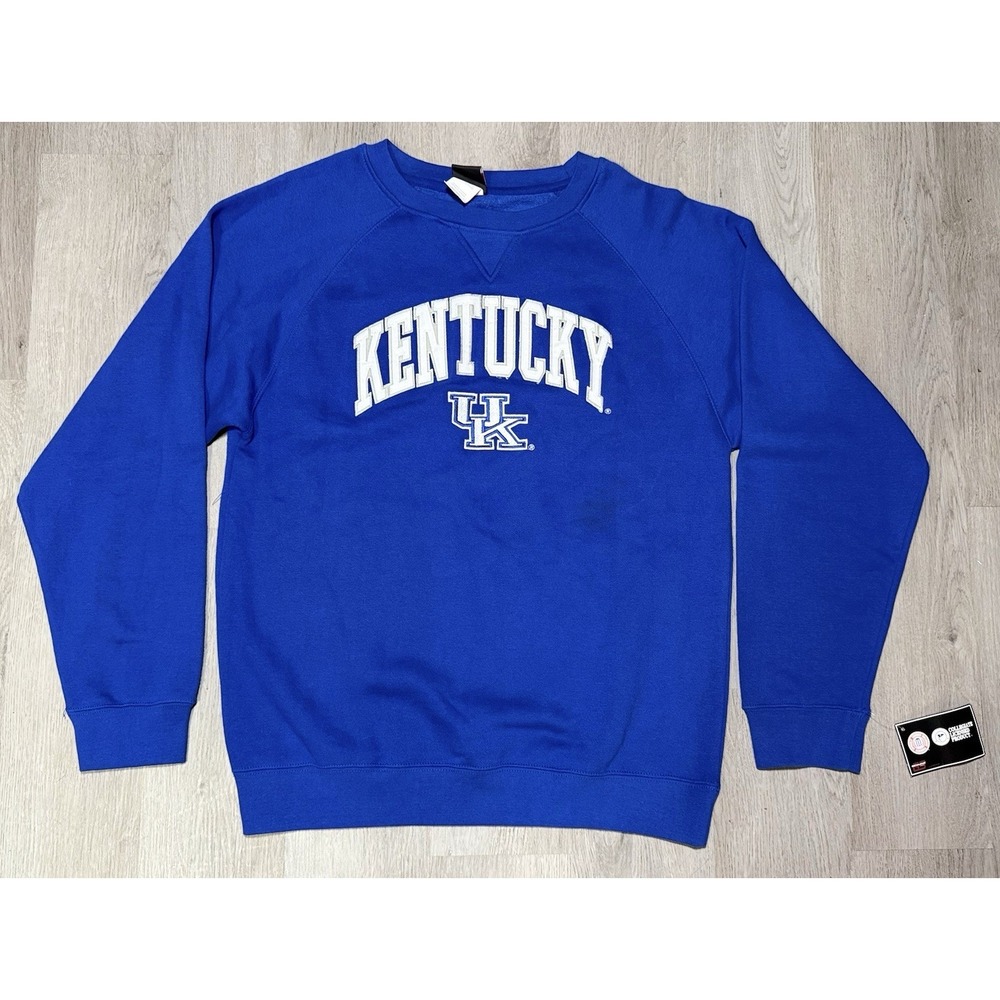 University of Kentucky Wildcats Crewneck Sweatshirt Size L Genuine Stuff NWT